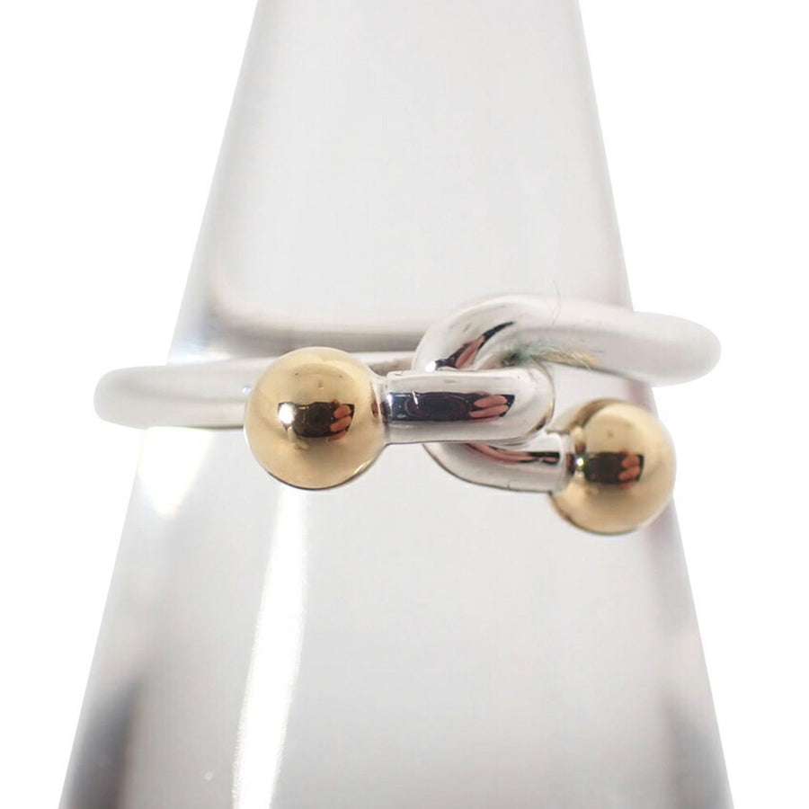 Tiffany & Co. Sterling Silver 925 and 18K Yellow Gold Hook and Eye Bracelet