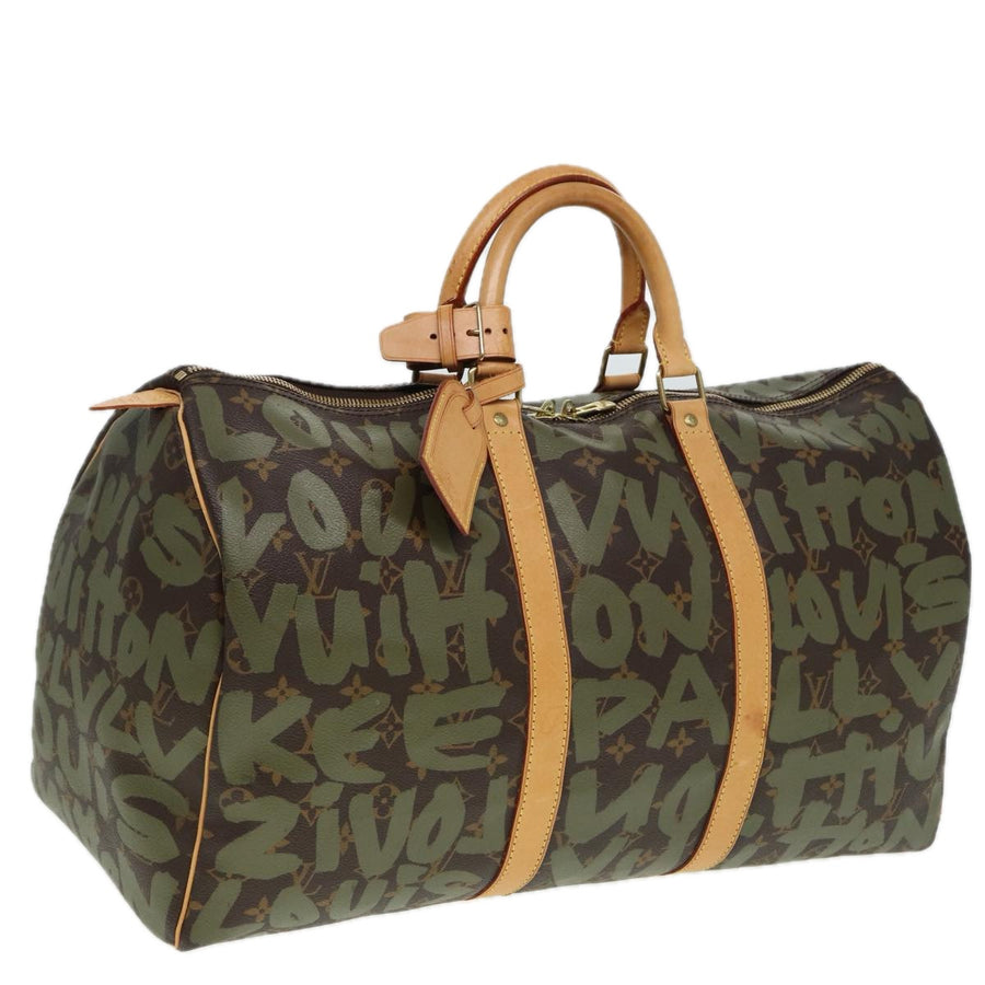 Louis Vuitton Keepall Bandana Green Graffiti