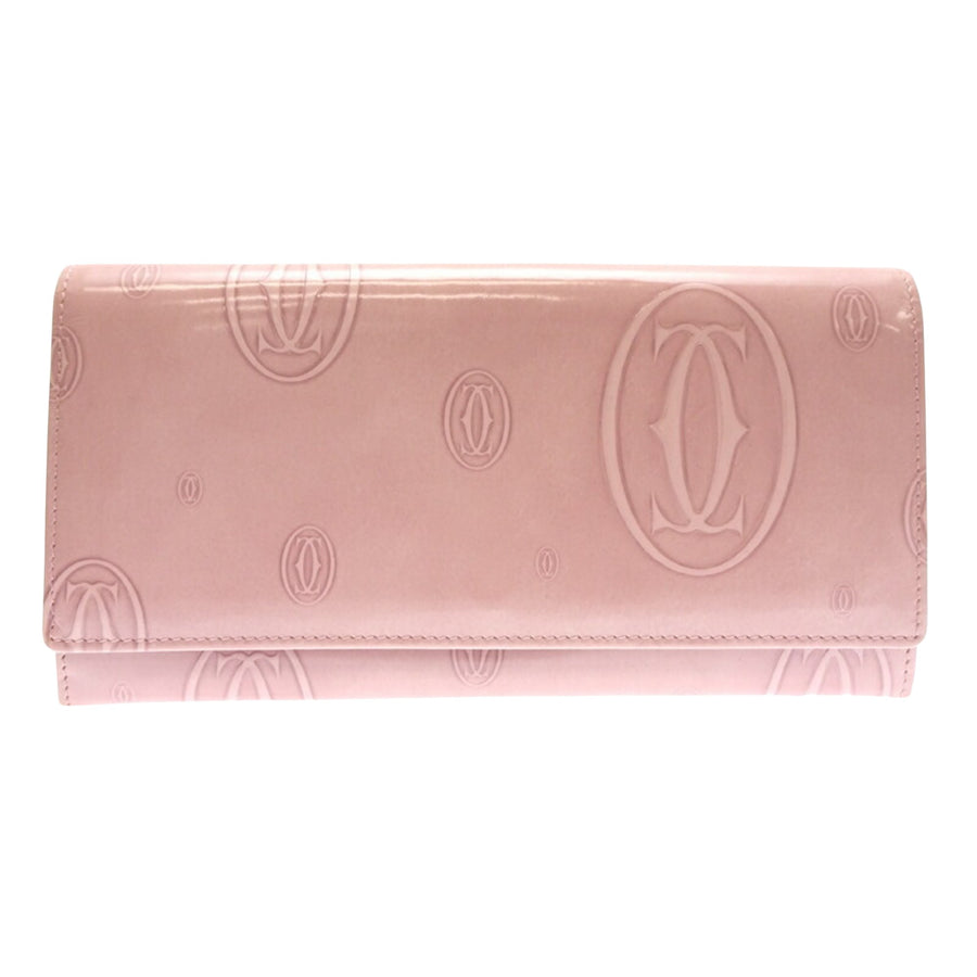 Cartier Patent Leather Long Wallet with Box and Dust Bag