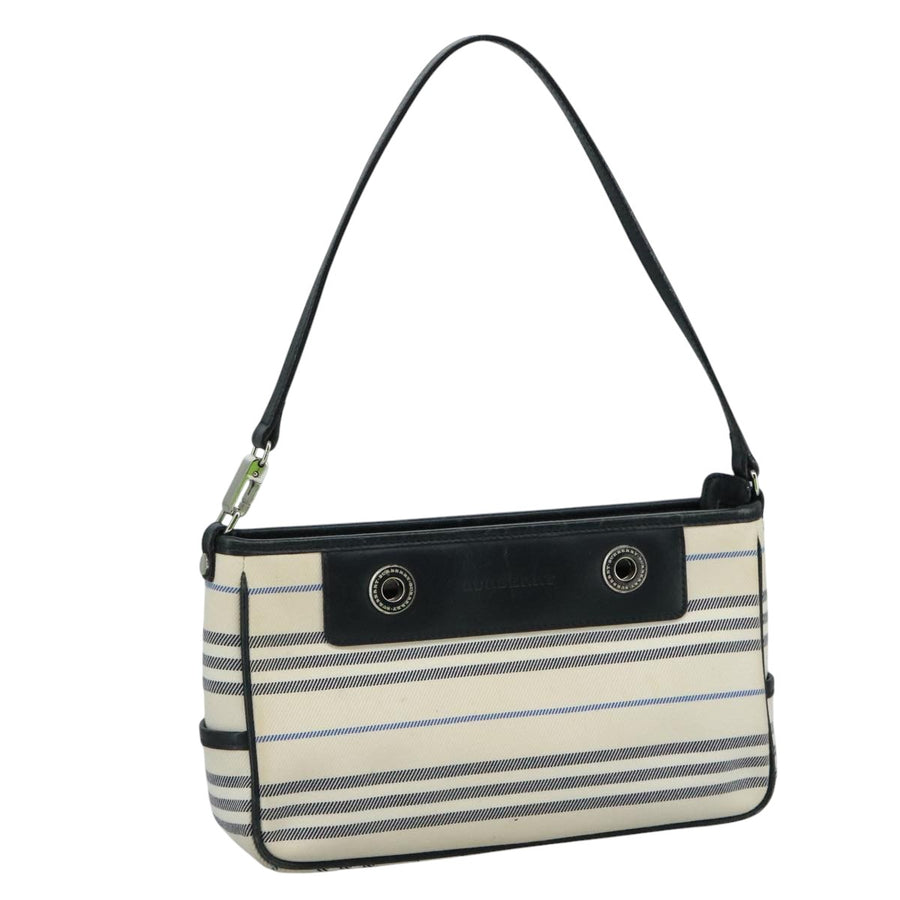 Burberry Canvas Shoulder Bag with Subtle Rubbing and Storage Odor
