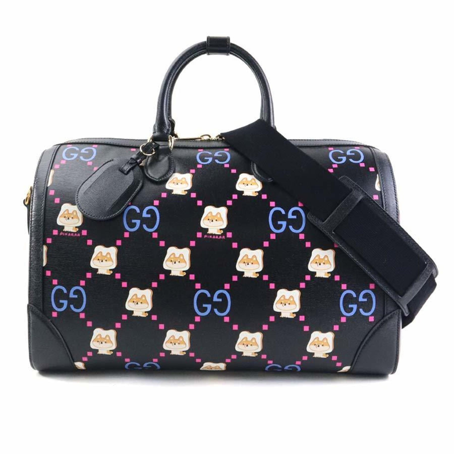 Gucci Leather Animalier Bag with Shoulder Strap and Padlock