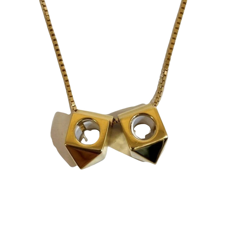 Valentino Metal Pendant Necklace with Box and Dust Bag