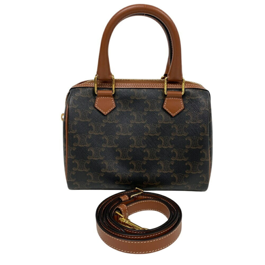 Celine Triomphe Leather Shoulder Bag with Dust Bag and Strap