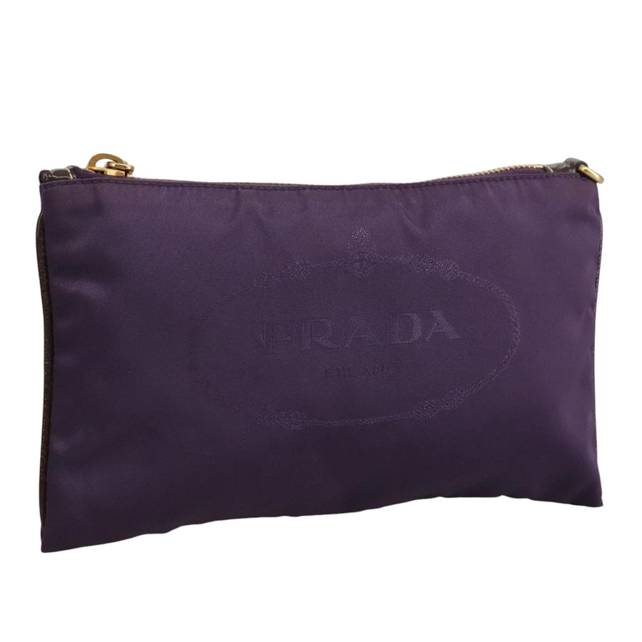 Prada Nylon Clutch Purple  Prada
