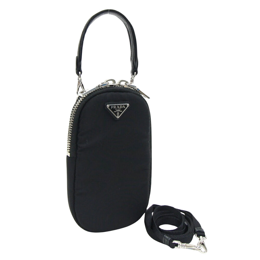 Prada Luxury Saffiano Synthetic Leather Shoulder Bag with Accessories