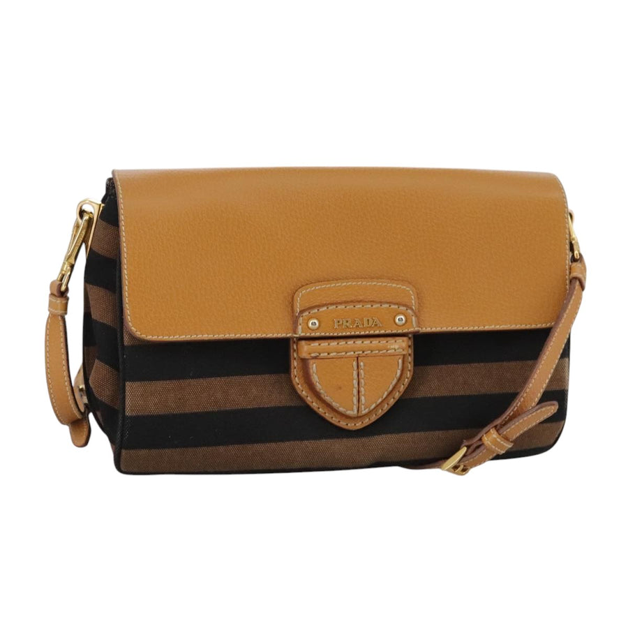Prada Canvas Shoulder Bag with Guarantee Card
