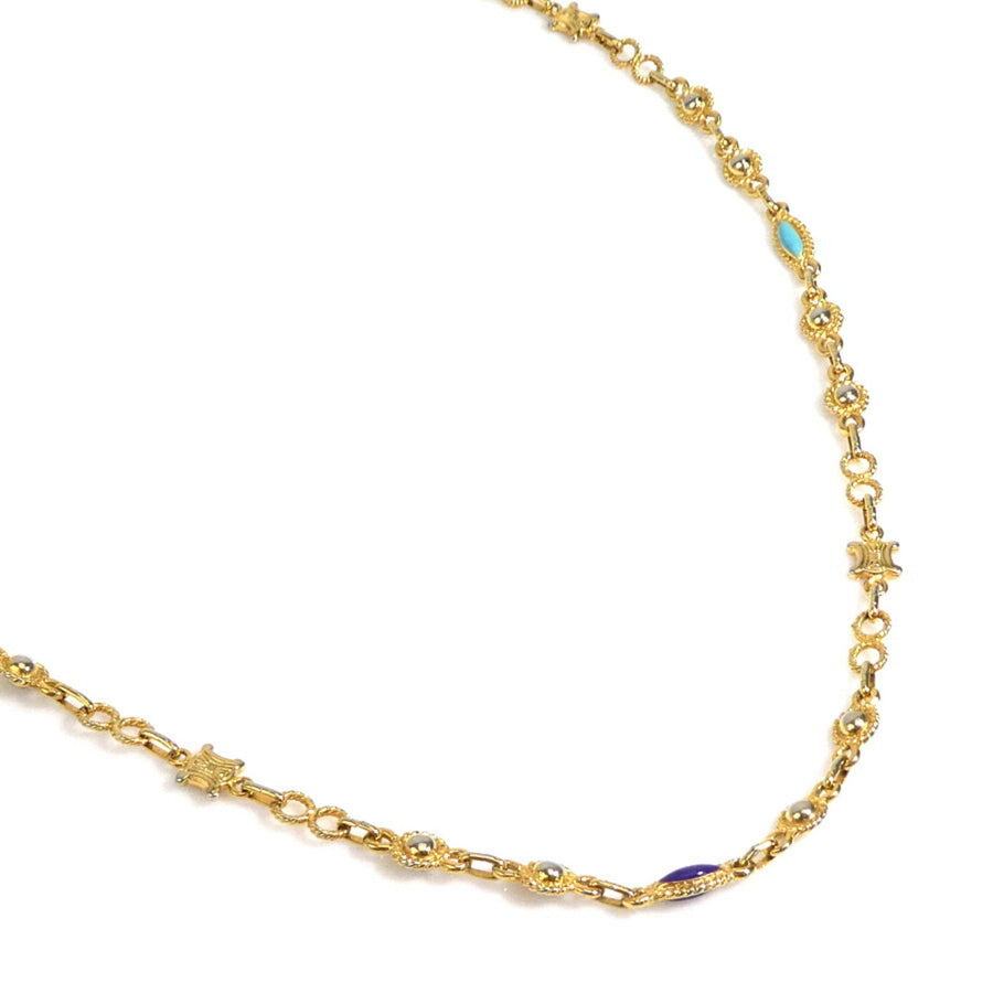 Celine Elegant Metal Necklace with Slight Scratches