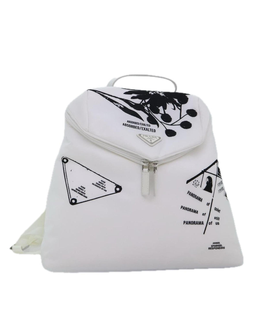 Prada Nylon Backpack with Silver Accents
