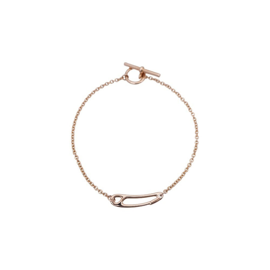 Hermes afety Pin Charm Bracelet Roe Gold