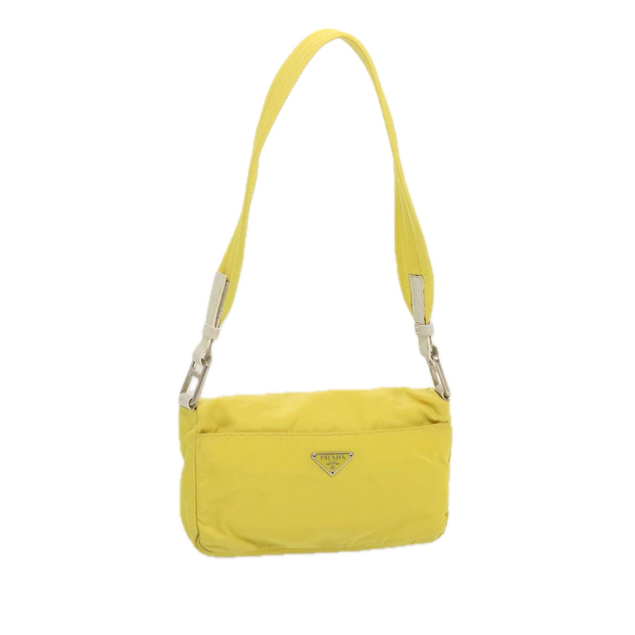 Prada Yellow Nylon Shoulder Bag