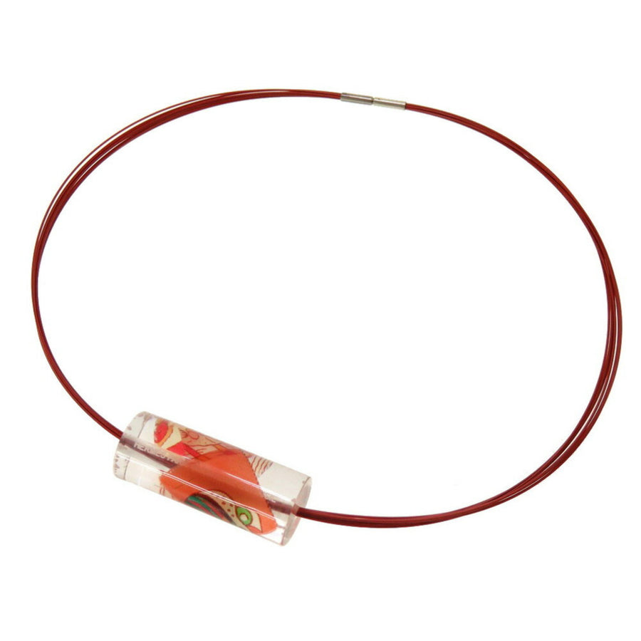 Hermes Collier de Chien Necklace Red Leather Cord