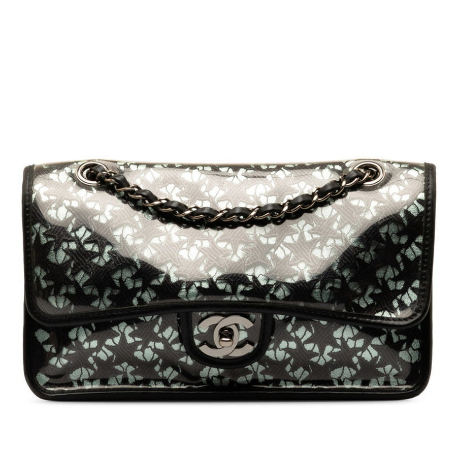 Chanel Classic Flap Bag LacePrint Patent Leather