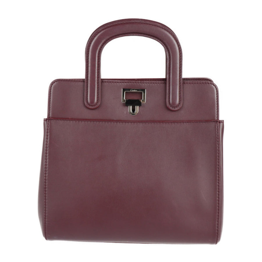 Cartier Cartier Handbag Burgundy Leather