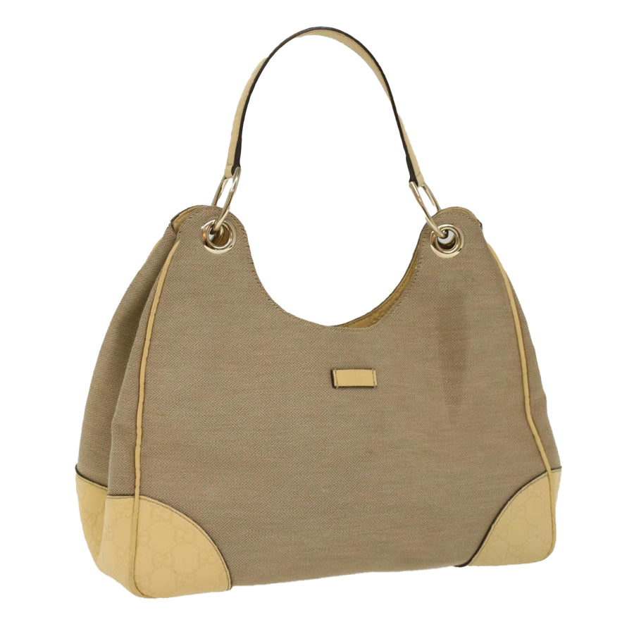 Gucci GG Canvas Shoulder Bag Beige
