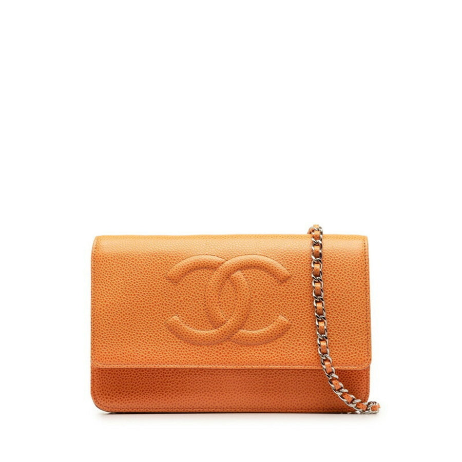 Chanel Classic Wallet on Chain Orange