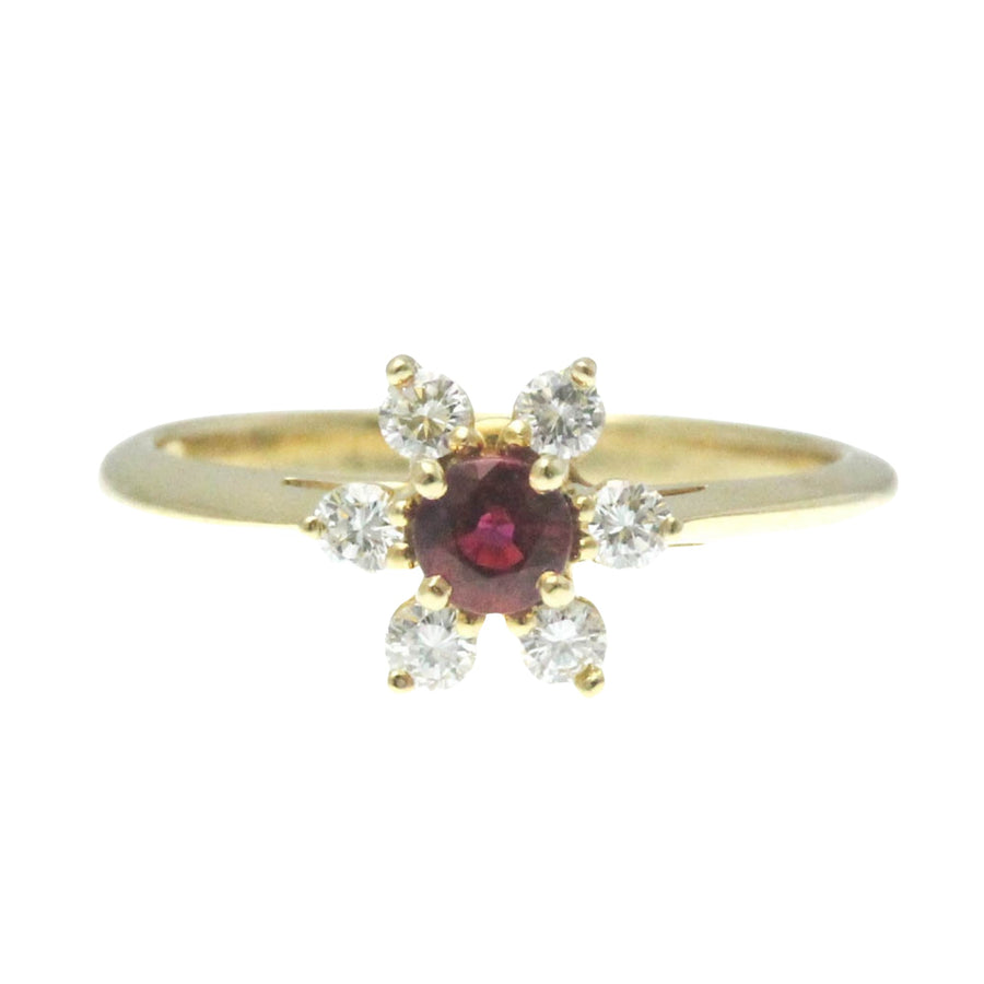 Tiffany & Co. Flower Ring Ruby  Diamond