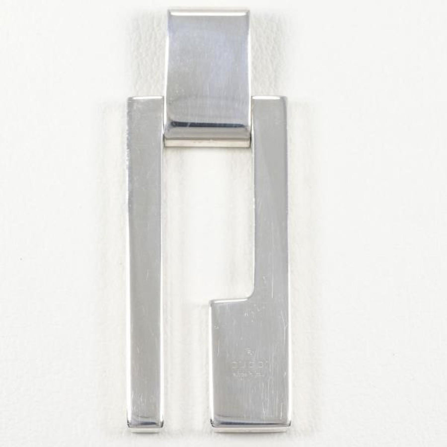 Gucci ilver Metal Pendant Necklace Geometric Deign