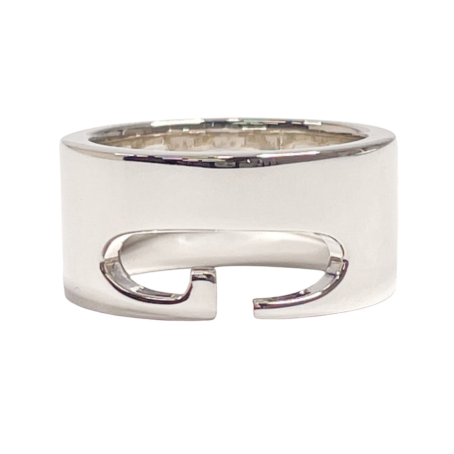 Gucci Cutout Ring Silver Style