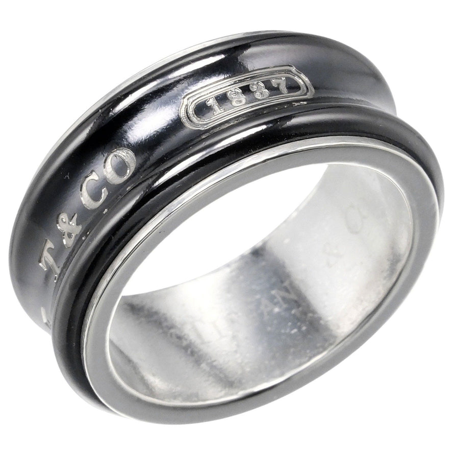 Tiffany & Co. 1837 Maker Ring Black Ceramic Band