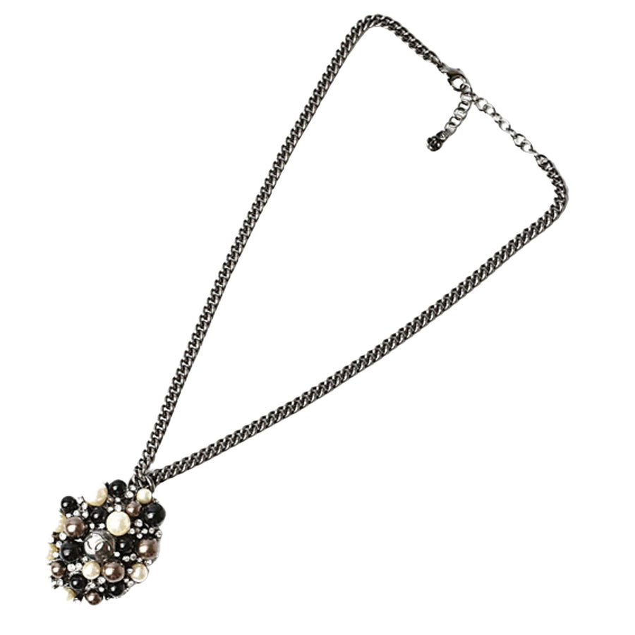 Chanel Multicolor Pearl Pendant Necklace