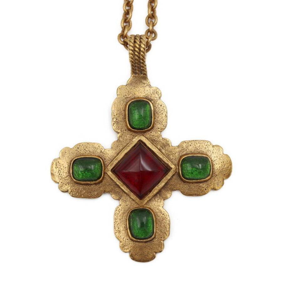 Chanel Vintage Cross Pendant Necklace