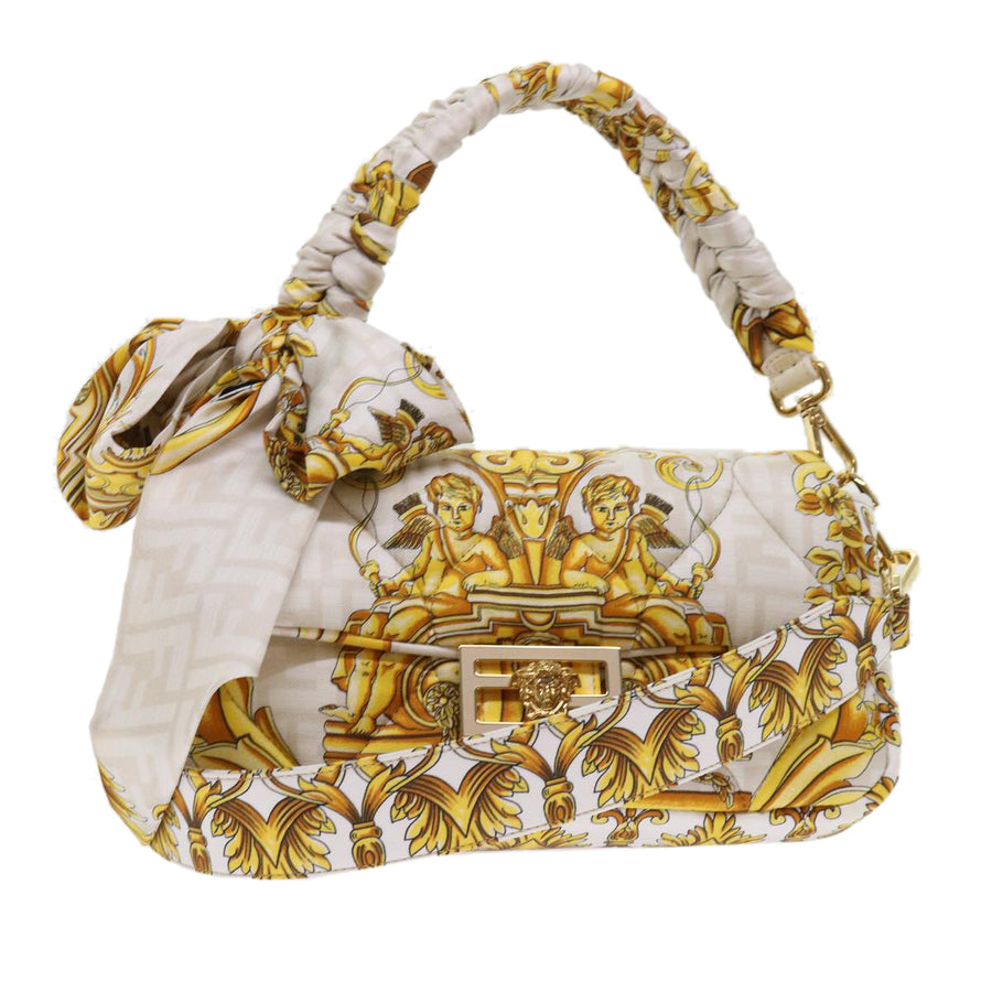 Fendi Baroque Shoulder Bag Quilted Silk Design