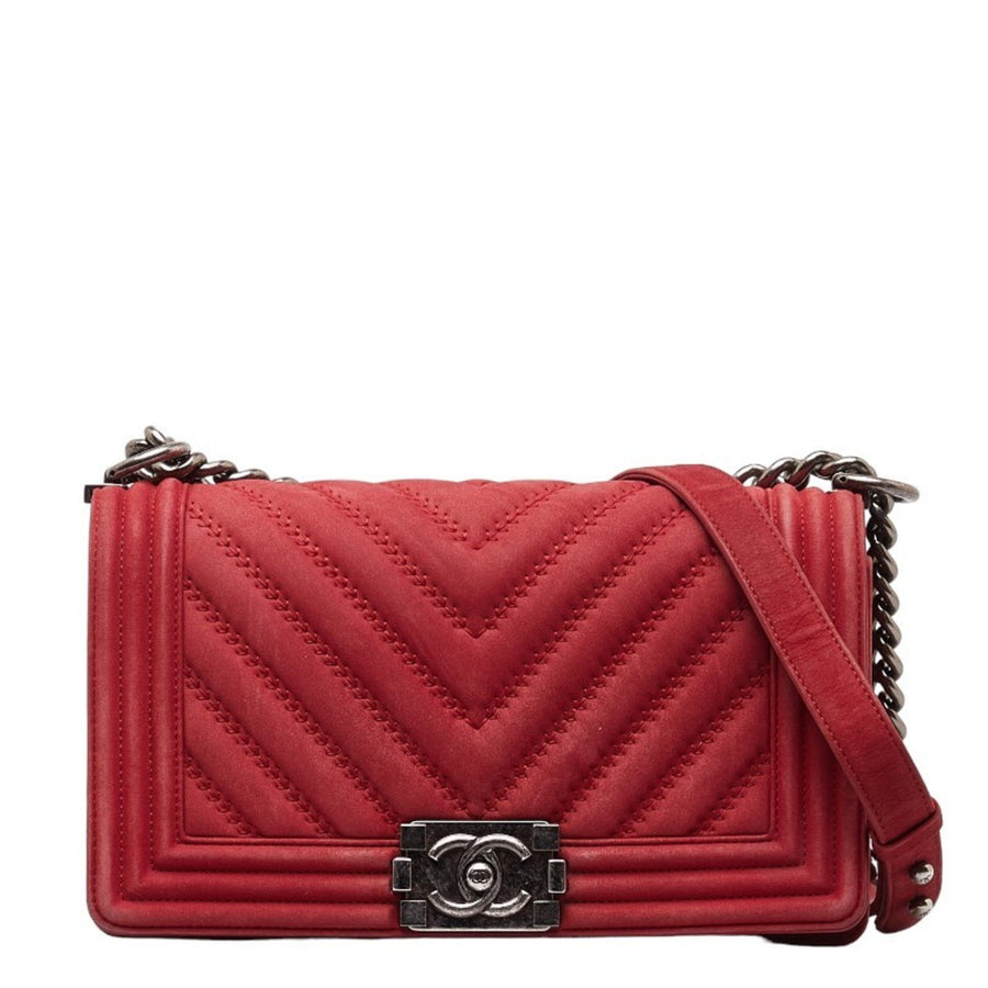 Chanel Boy Chanel Suede Quilted Shoulder Bag