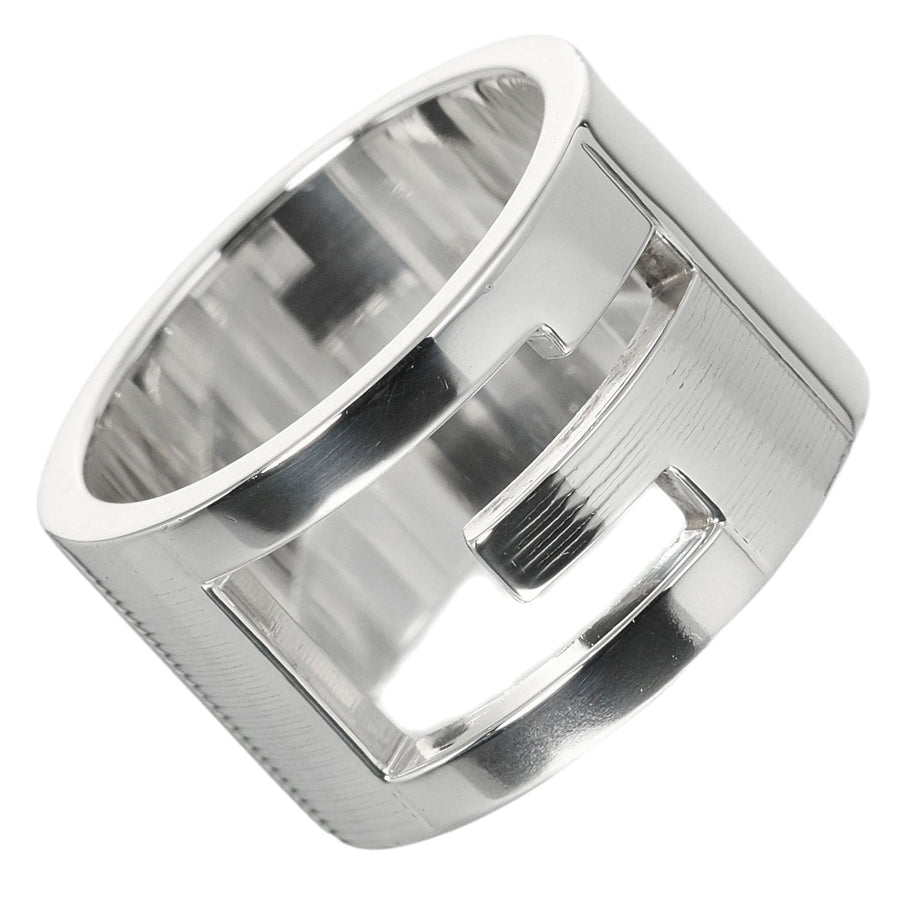 Gucci FF Logo Ring Silver Style
