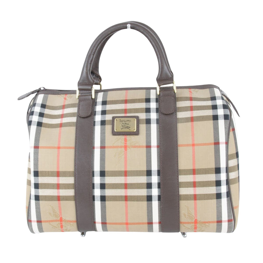 Burberry BeigeBrown Canvas  Handbag