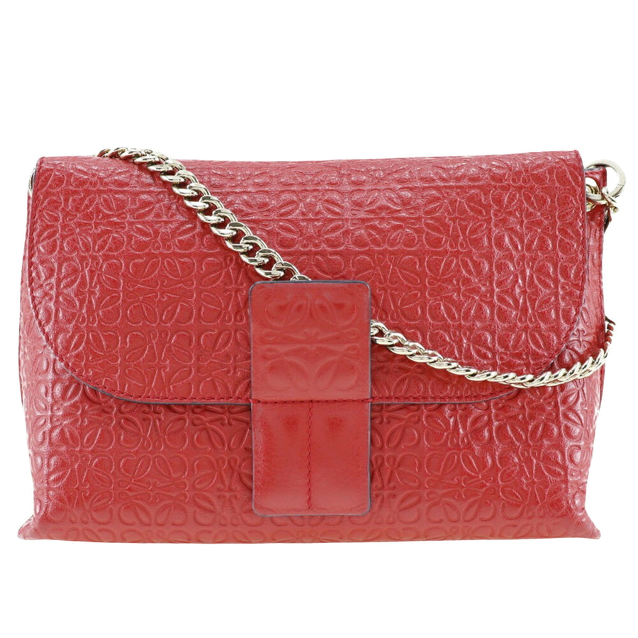 Loewe Puzzle Small Shoulder Bag Red Lambskin
