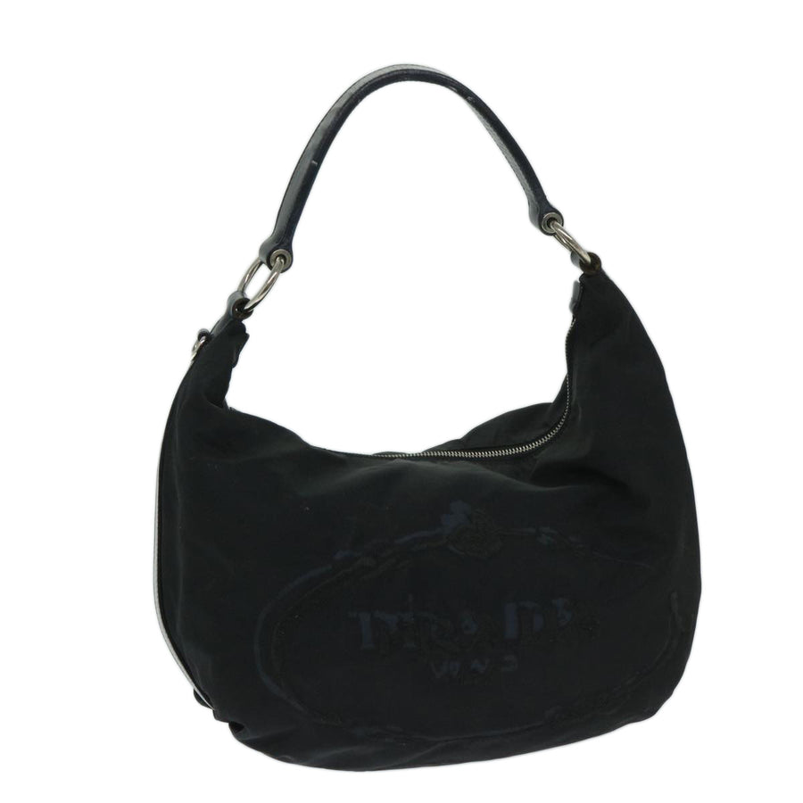 Prada Vintage Logo Plaque Nylon Shoulder Bag