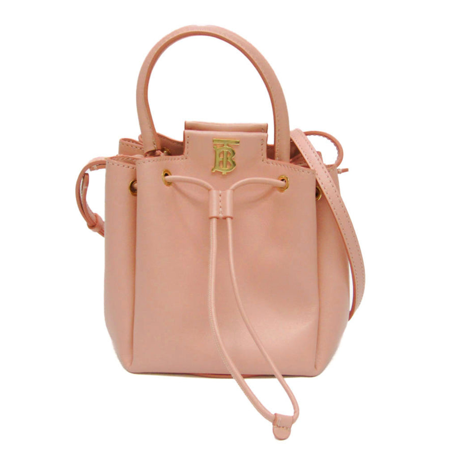 Burberry Mini Leather Bucket Bag TB Bag