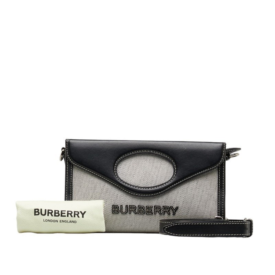 Burberry Lola Shoulder Bag Canvas Leather