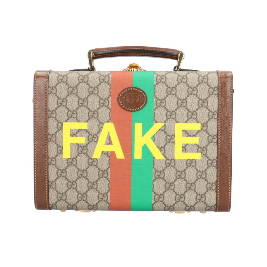 Gucci GG Supreme Box Bag Fake Print