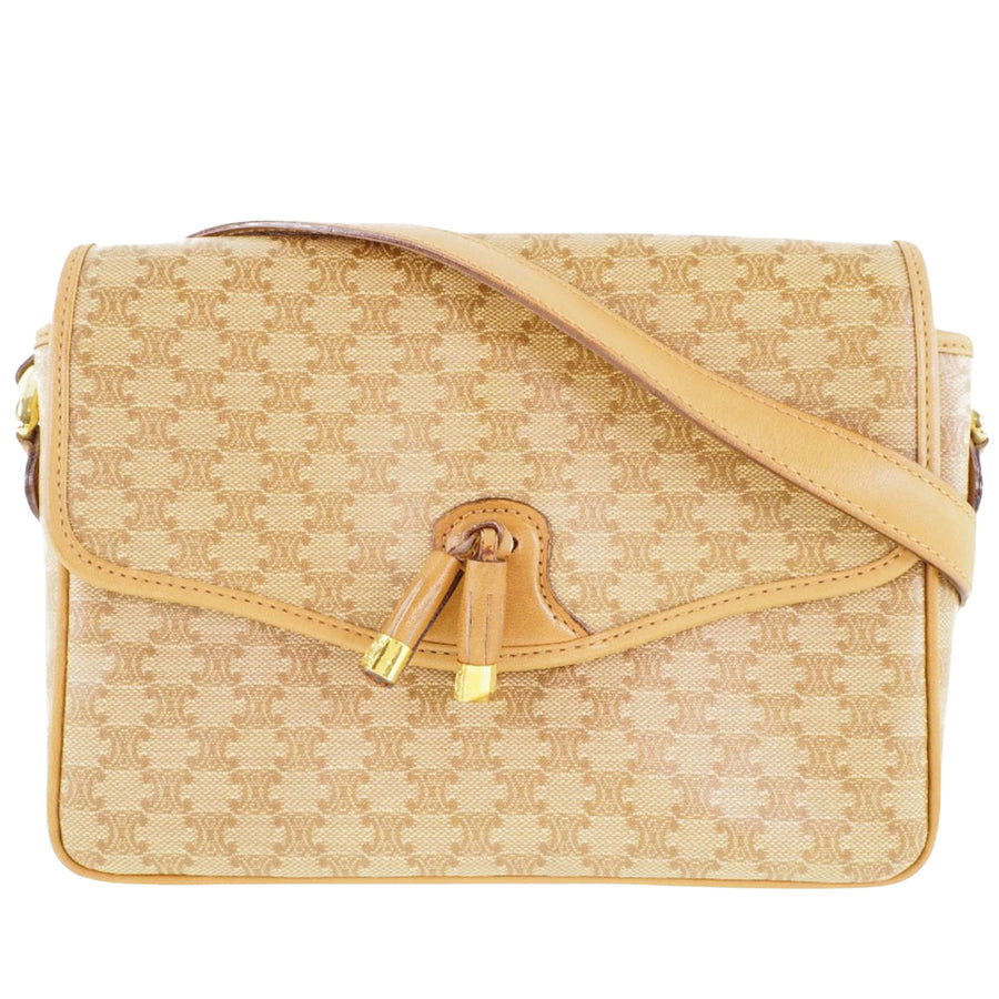 Celine Vintage Macadam Canvas Shoulder Bag