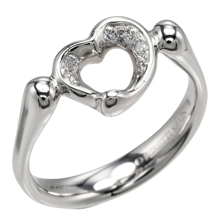 Tiffany & Co. Heart Key Ring Platinum Diamond