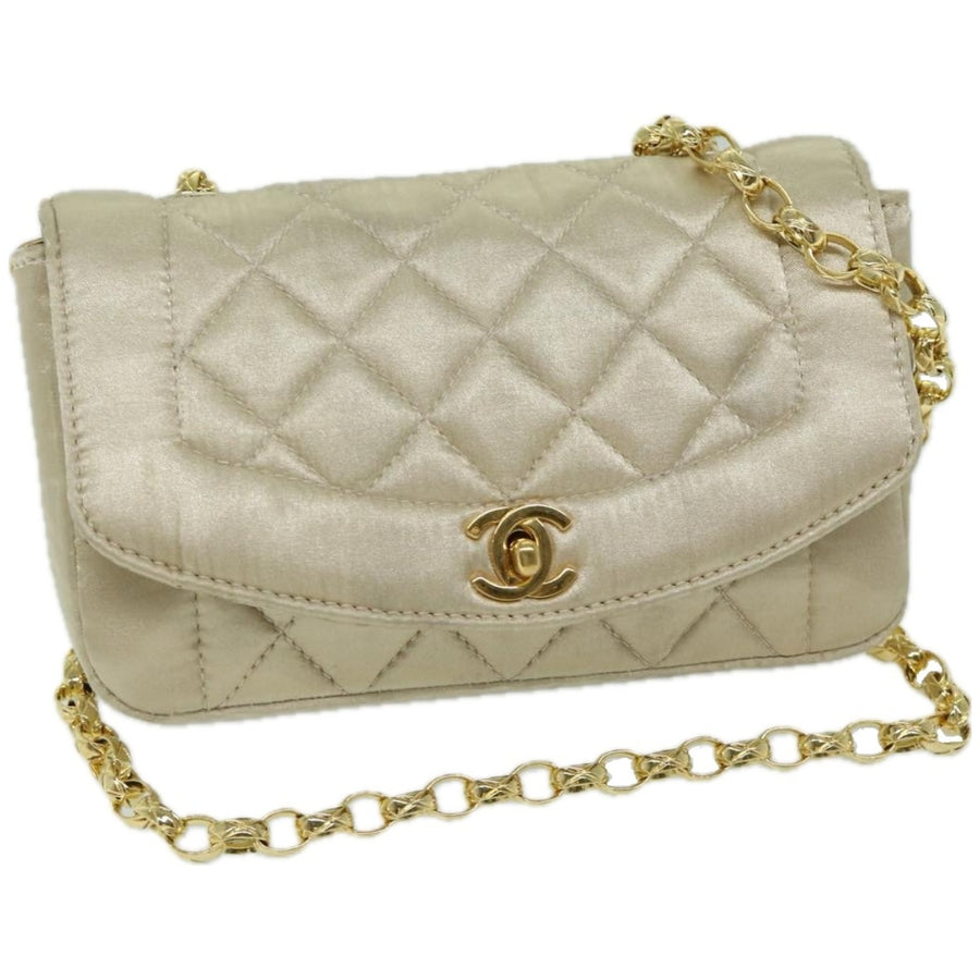 Chanel Quilted Satin Chain Bag Classic Flap Bag