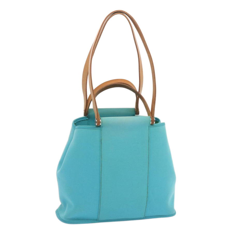 Hermes Garden Party 36 Tote Blue Canvas
