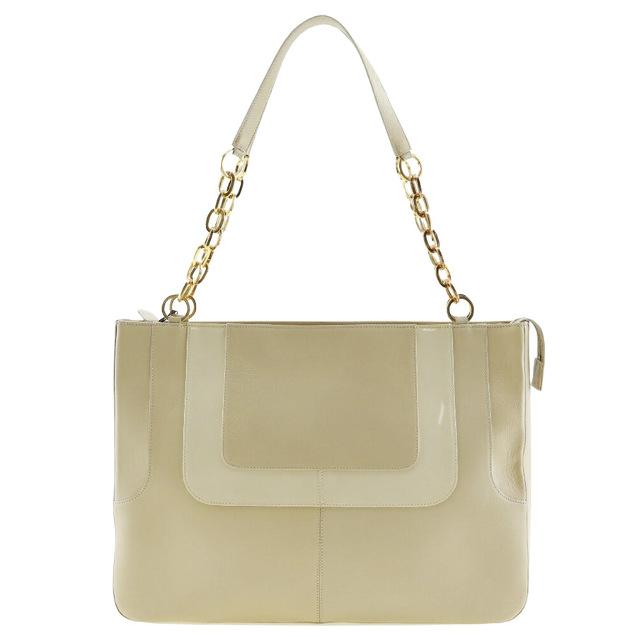 Versace Chain Strap Leather Shoulder Bag