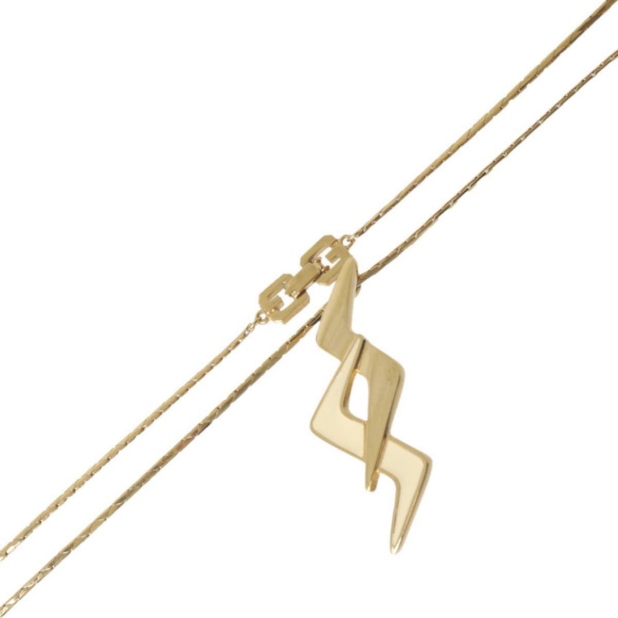 Givenchy Lightning Bolt Pendant Necklace Gold