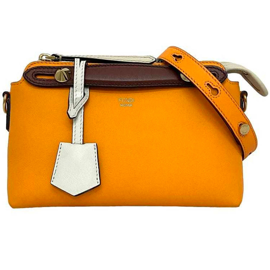Fendi Kan I Fendi Yellow Leather Crossbody