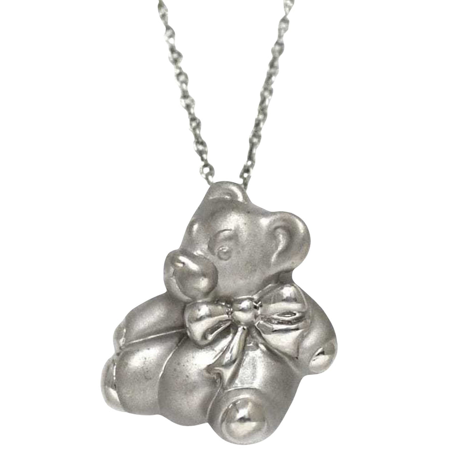 Tiffany & Co. Teddy Bear Pendant Necklace Sterling Silver