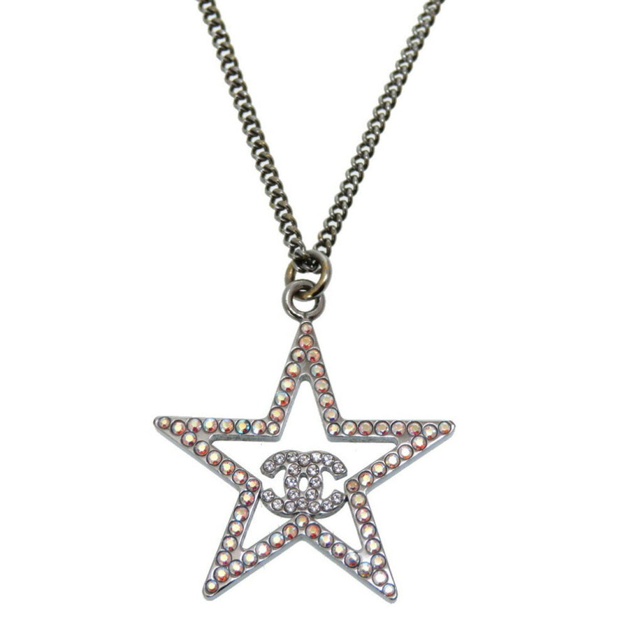 Chanel tar Pendant Necklace Crytal tyle