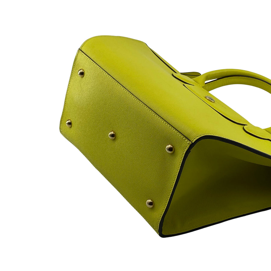 Longchamp Roseau TopHandle Bag Lime Green