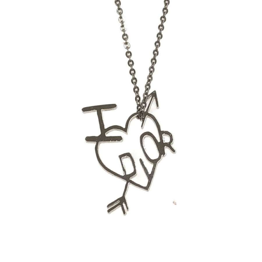 Dior ilver Heart Pendant Necklace