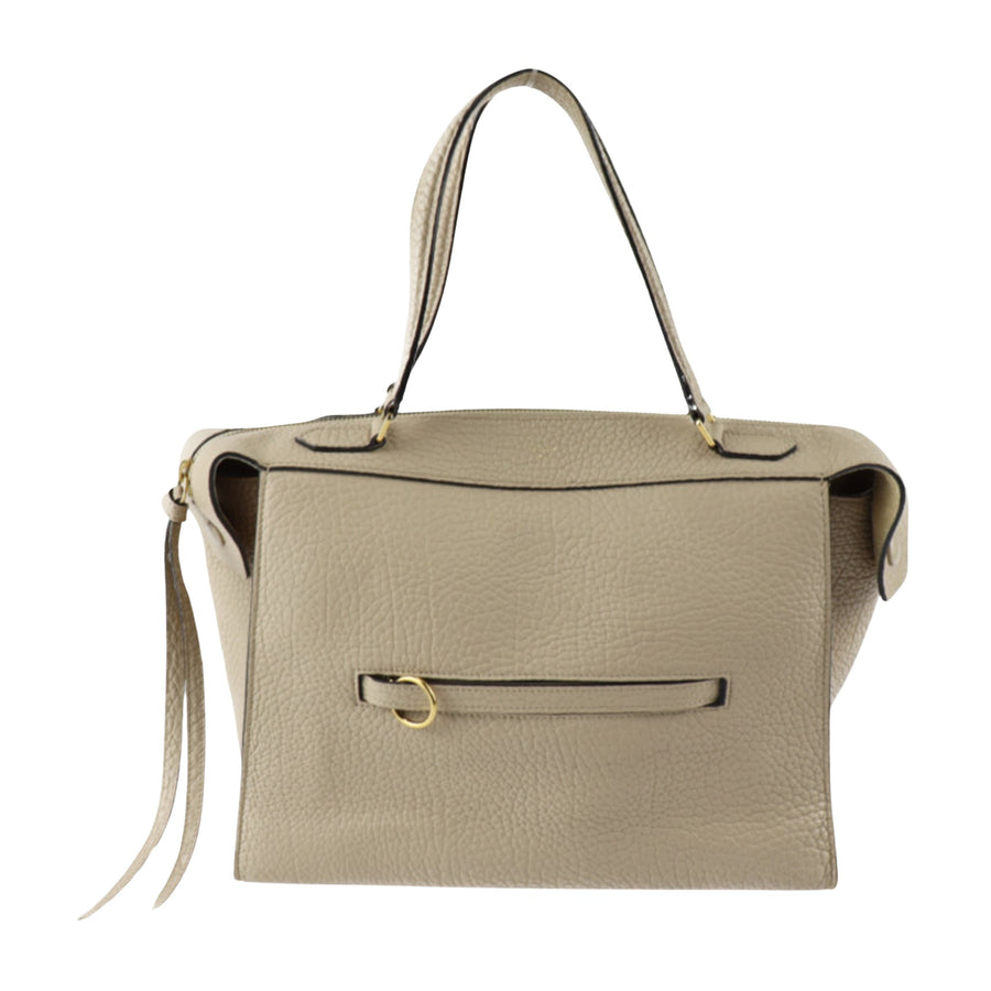 Celine Trapeze Shoulder Bag Beige Leather