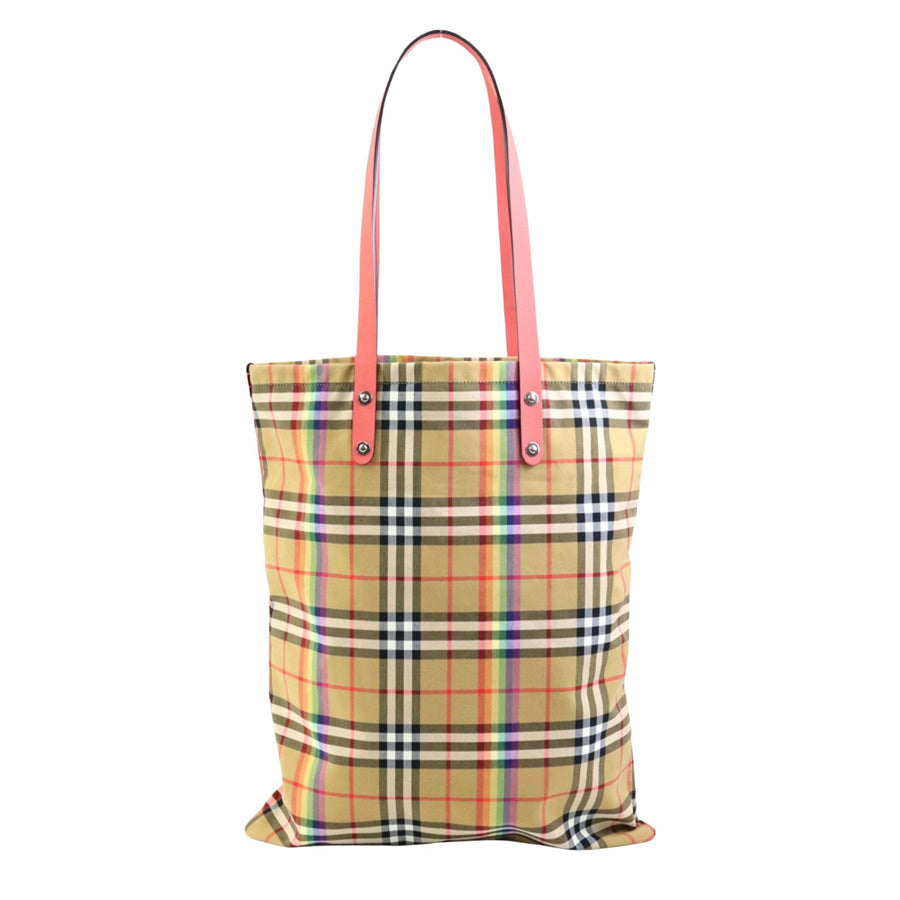 Burberry Rainbow Check Tote Model Style Tote
