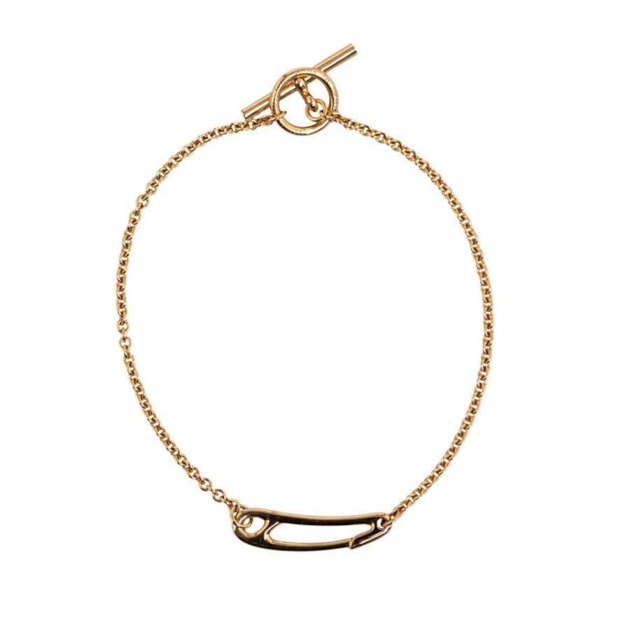Hermes afety Pin Bracelet Gold