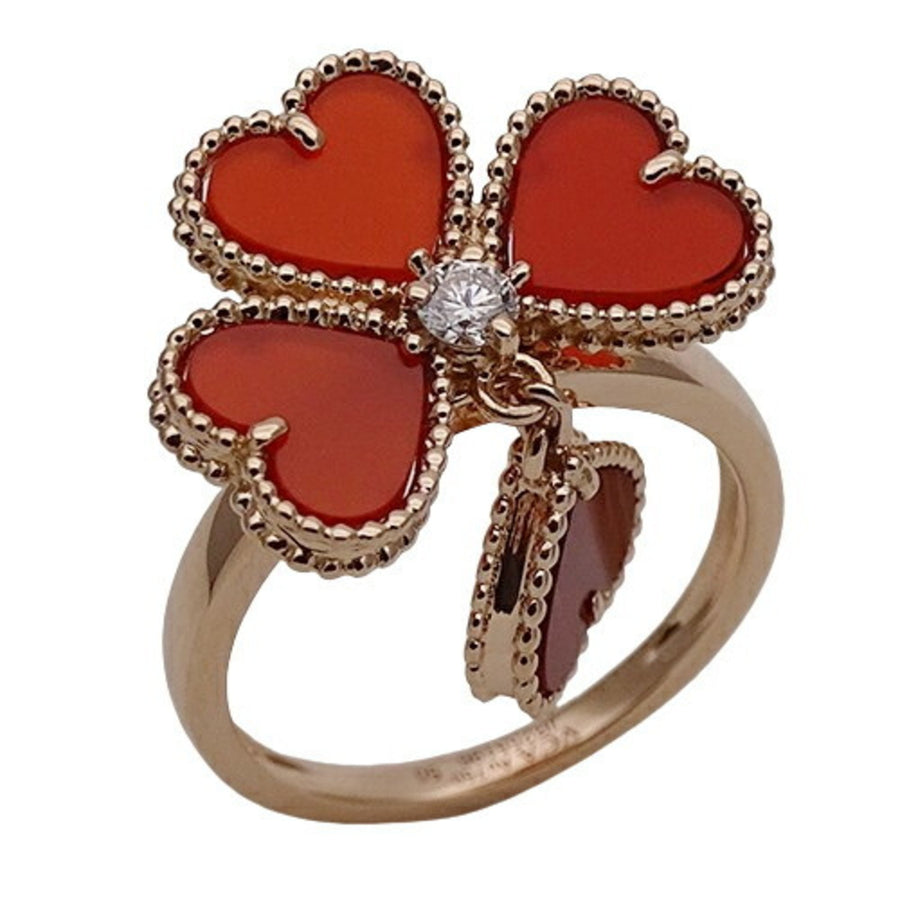 Van Cleef & Arpels Alhambra Coeur Rose Gold Necklace with Box