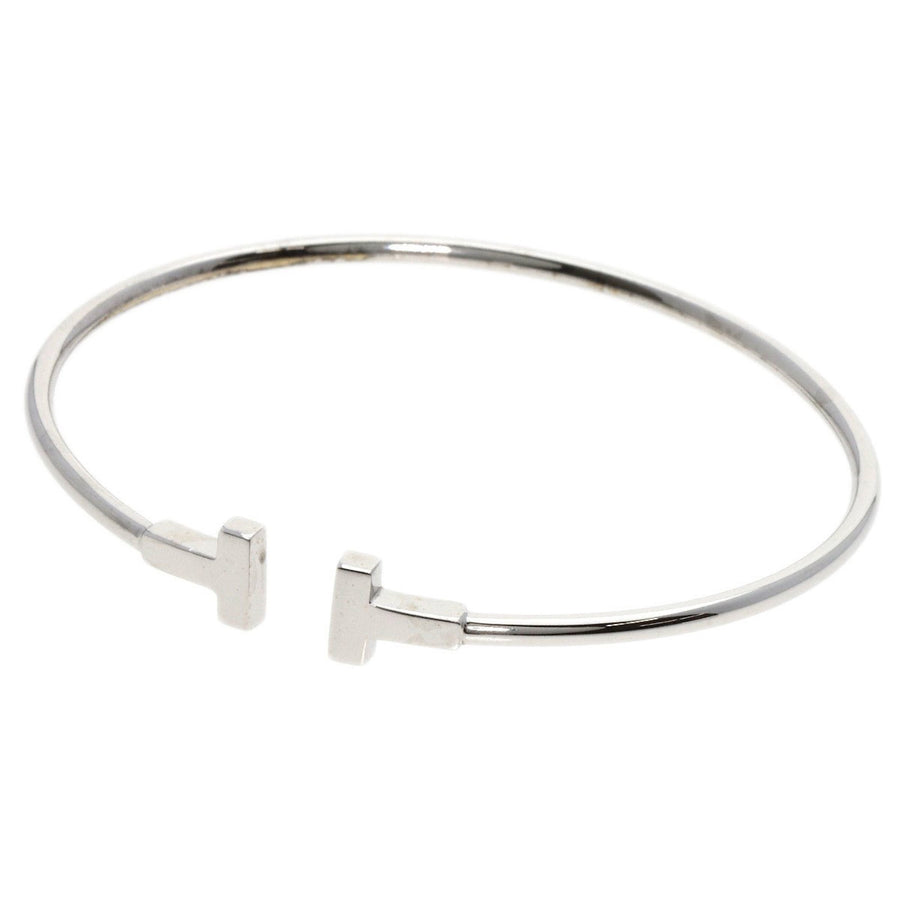 Tiffany & Co. White Gold T Wire Bracelet with Slight Scratches and Haze